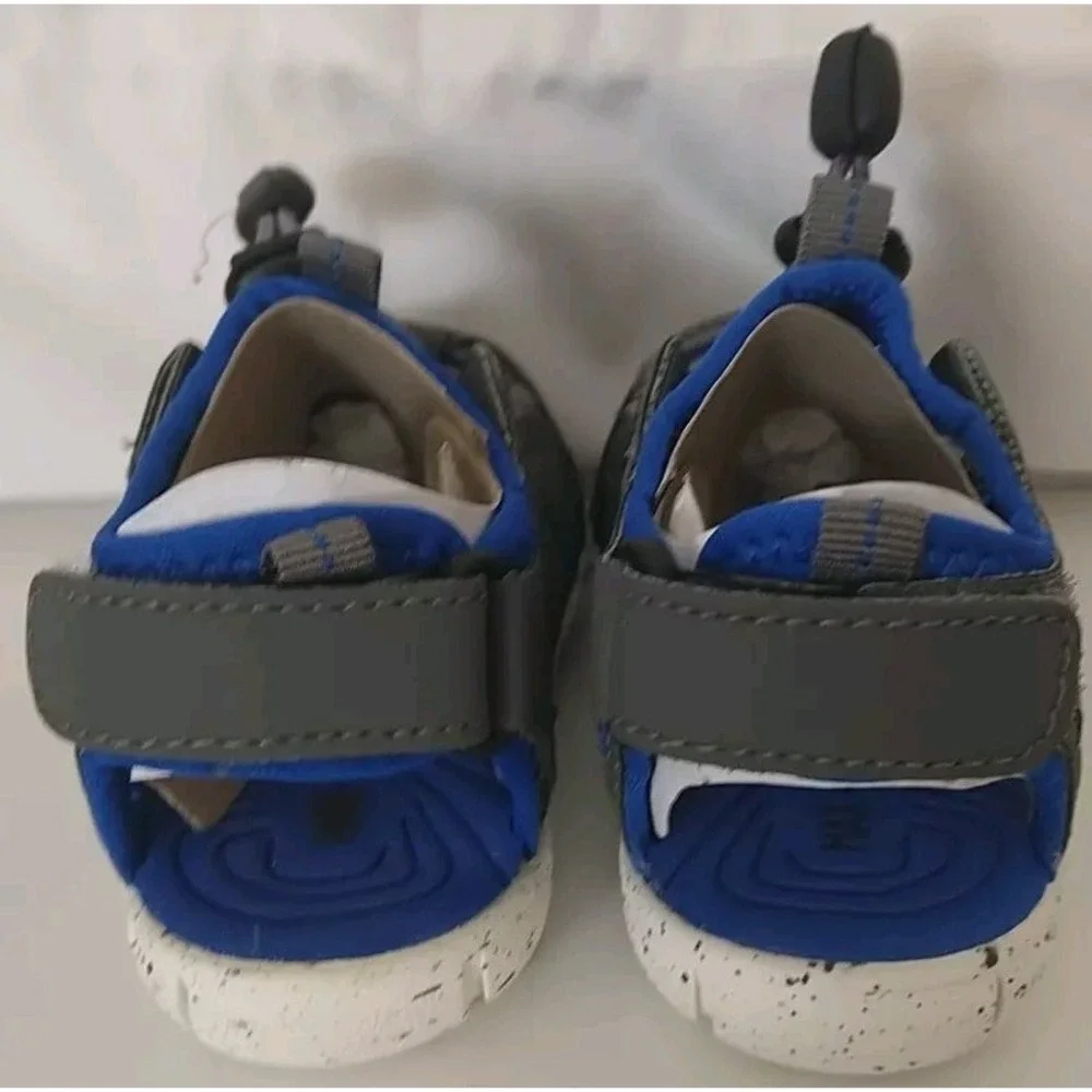 Max + Jake Lil Wade Toddler Sandals Size 5M Gray Blue Waterproof Adjustable